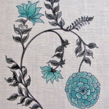 Poppy Stripe on Oatmeal