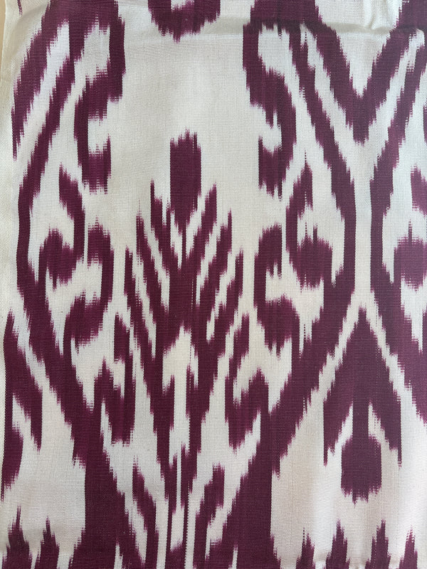 Cranberry Turkish Silk Ikat Yardage (4yds)