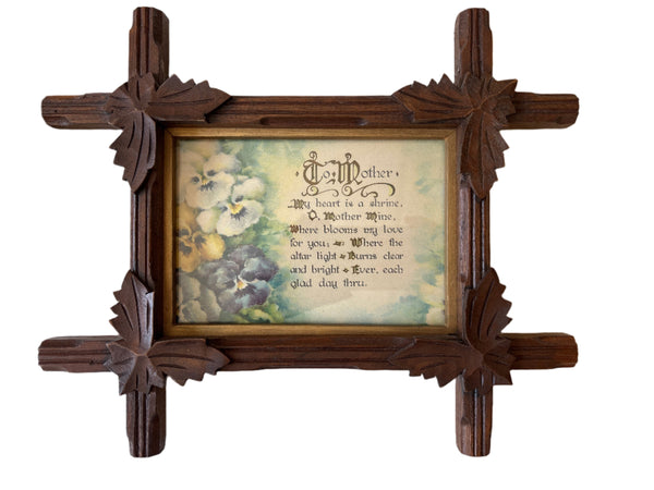 Petite Hand-Carved Frame with Antq. French Nuancier