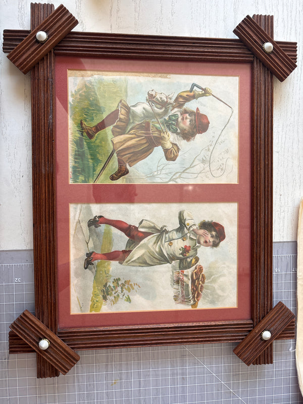 Hand-Carved Frame with Antq. French Nuancier