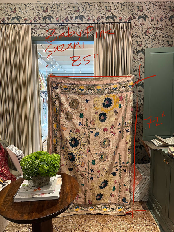 Soft Pink Istanbul Sourced Suzani - Vtg