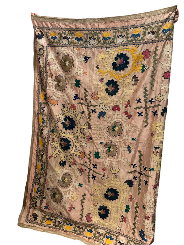 Soft Pink Istanbul Sourced Suzani - Vtg