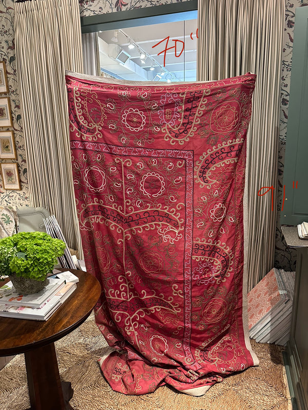Instabul Sourced Suzani in Pink/Red