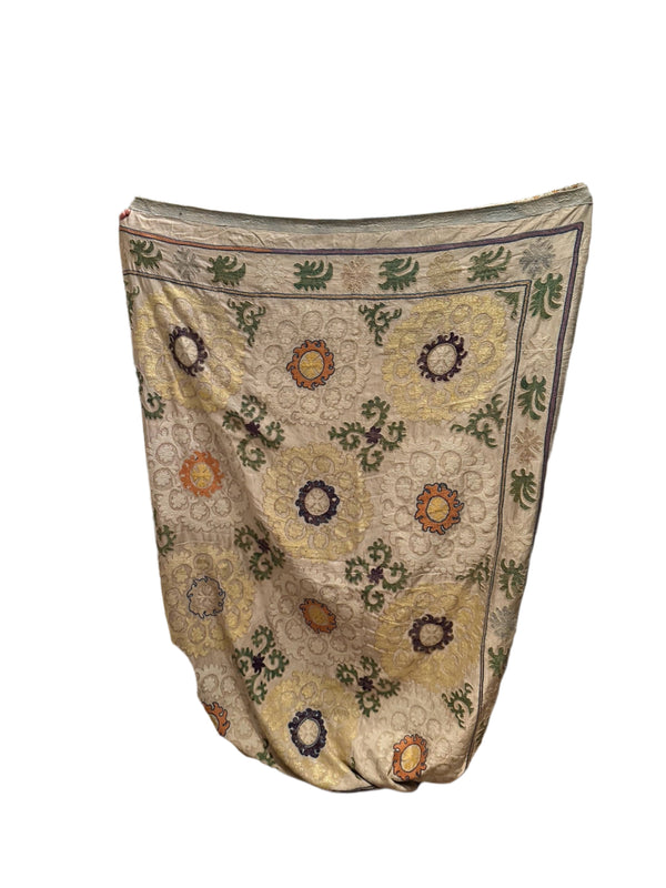 Butter Cream Rare Antique Suzani - Sourced in Istanbul