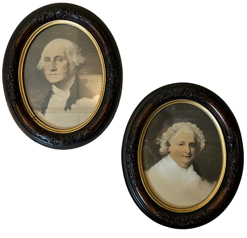 George & Martha Washington Acorn framed prints