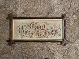 God Bless Our Home Sampler Hand-Carved Frame - 13.5 x 25. 5