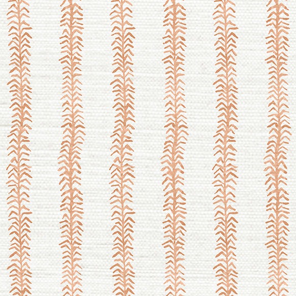 Viney Stripe Peach Grasscloth Wallpaper